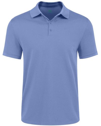 Mio Marino Big & Tall Classic-fit Cotton-blend Pique Polo Shirt - Blue