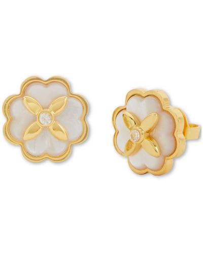 Kate Spade Gold-tone Heritage Bloom Mother-of-pearl Stud Earrings - Metallic