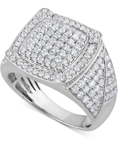Macy's Diamond Pave Cluster Ring (2 Ct. T.w. - Metallic
