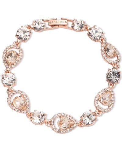 Givenchy Rose Gold-tone Mixed Crystal Flex Bracelet - Natural