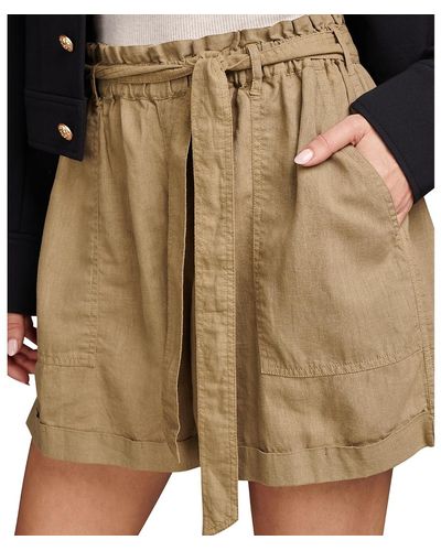 Lucky Brand Paperbag-waist Cuffed Shorts - Natural