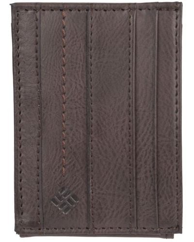 Columbia Rfid Slim Front Pocket Wallet - Brown
