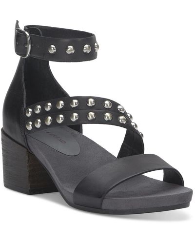 Lucky Brand Piah Studded Block-heel City Sandals - Black