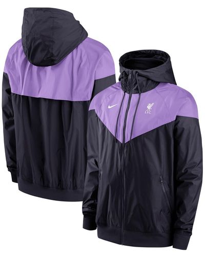 Nike Liverpool Windrunner Hoodie Full-zip Jacket - Purple