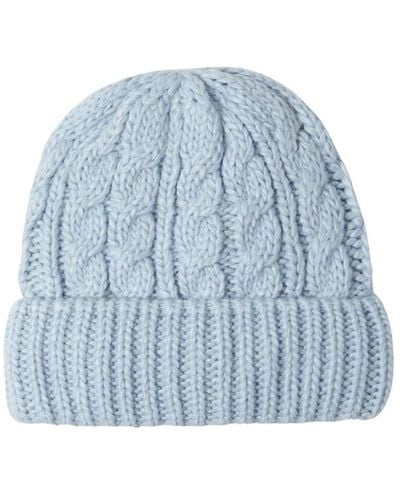Style Republic Winter Cable Knitted Beanie Hat - Blue