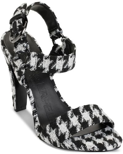 Karl Lagerfeld Ceone Ankle-strap Slingback Dress Sandals - Black
