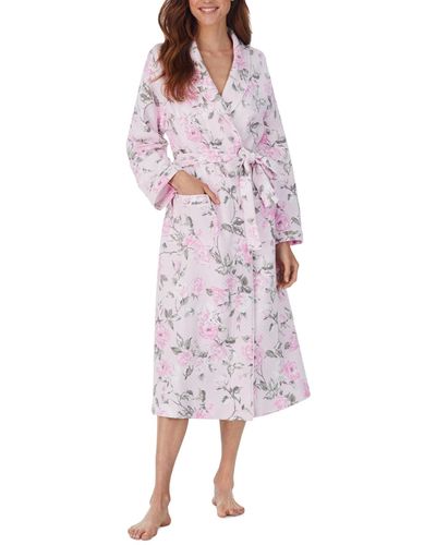 Eileen West Diamond Quilted Ballet Wrap Robe - Multicolor
