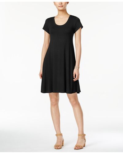 Style & Co. Petite Short-sleeve Casual Dress - Black