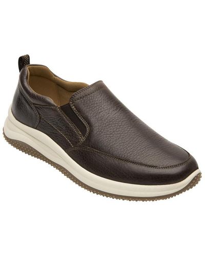 flexi Leather Slip-on Sneakers By - White