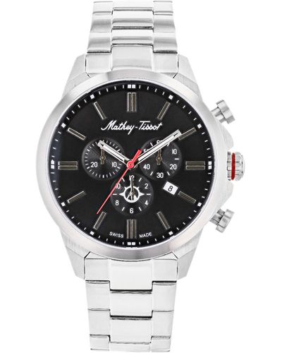 Mathey-Tissot Field Scout Collection Chronograph Stainless Steel Bracelet Watch - Gray