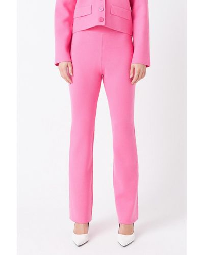 Endless Rose Knit Fitted Pants - Pink