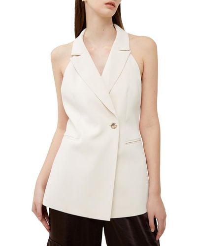 French Connection Harrie Halter-neck Waistcoat - White