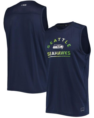 MSX by Michael Strahan College Seattle Seahawks Rebound Tank Top - Blue