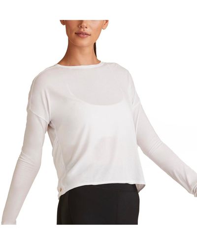 Alala Regular Size Open Back Long Sleeve T-shirt - White