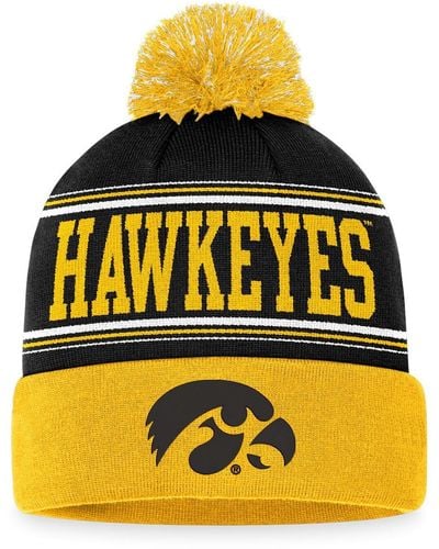 Top Of The World Iowa Hawkeyes Draft Cuffed Knit Hat - Yellow