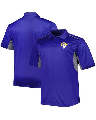 Profile Los Angeles Rams Big And Tall Team Color Polo Shirt - Blue