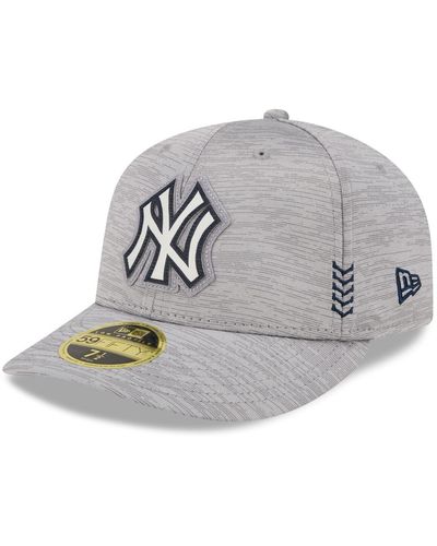 KTZ New York Yankees 2024 Clubhouse Low Profile 59fifty Fitted Hat - Gray