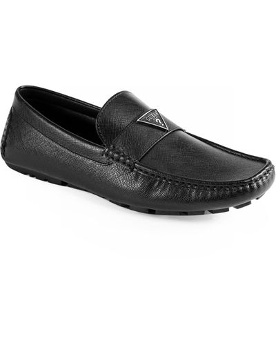 Guess Alai Moc Toe Slip On Driving Loafers - Black