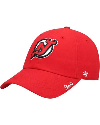 '47 New Jersey Devils Team Miata Clean Up Adjustable Hat - Red