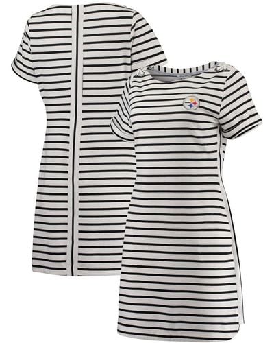 Tommy Bahama Pittsburgh Steelers Tri-blend Jovanna Striped Dress - White