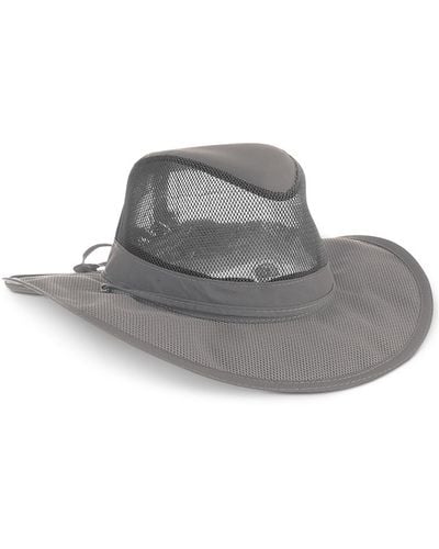 Dorfman Pacific Supplex Mesh Safari Hat - Gray
