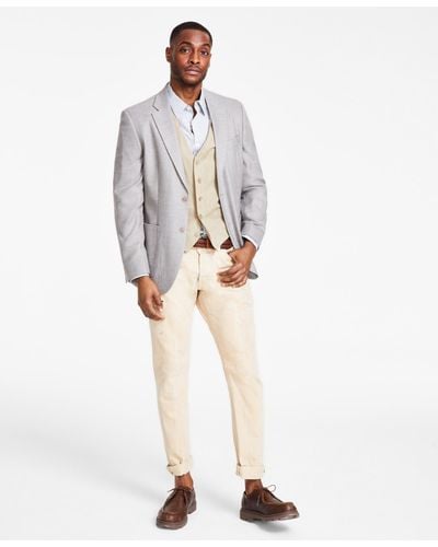 Nautica Modern-fit Active Stretch Woven Solid Sport Coat - White