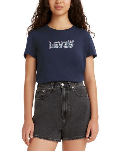 Levi's Perfect Graphic Logo Cotton T-shirt - Blue