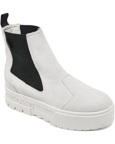 PUMA Chelsea Suede Boots From Finish Line - White