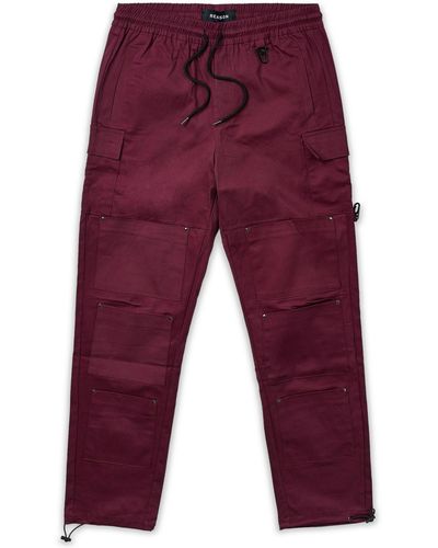 Reason Luther Utility Cargo Pants - Red