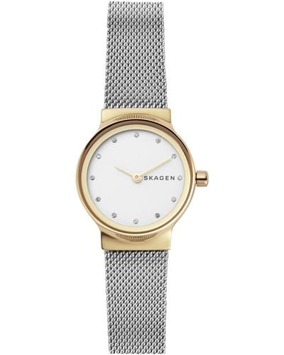 Skagen Freja Two-tone Stainless Steel Mesh Bracelet Watch - Metallic