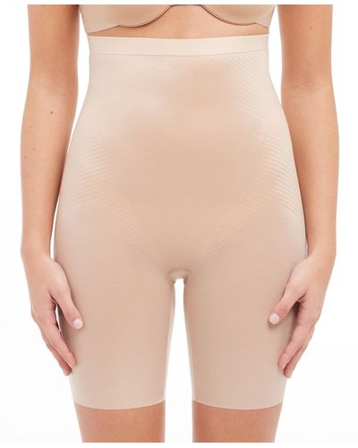 Spanx Thinstincts 2.0 High-waisted Mid-thigh Short - Natural