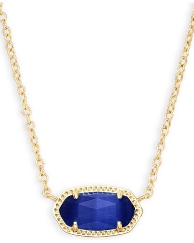 Kendra Scott 14k Gold Plated Elisa Pendant Necklace - Blue