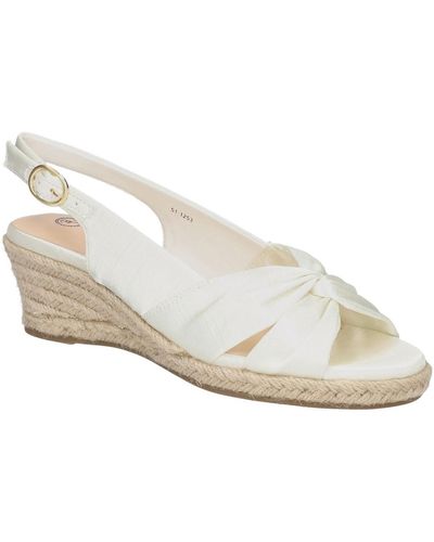 Bella Vita Kimora Espadrille Wedge Sandals - White