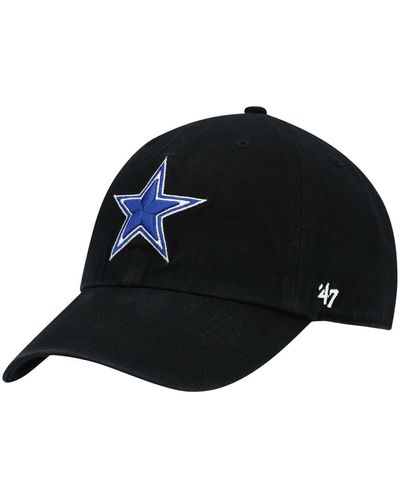 47 Brand Black Dallas Cowboys Primary Clean Up Adjustable Hat