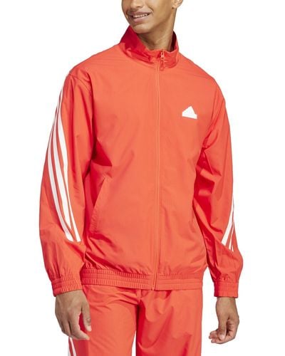 adidas Future Icons Stripe Woven Track Jacket - Red