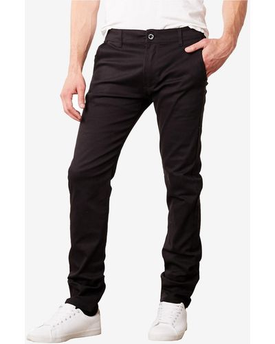 Galaxy By Harvic Super Stretch Slim Fit Everyday Chino Pants - Black