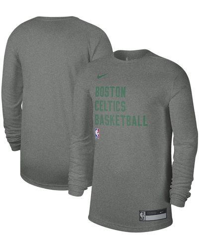 Nike And Boston Celtics 2023/24 Legend On-court Practice Long Sleeve T-shirt - Gray