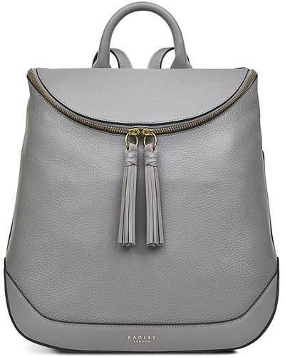 Radley Milligan Street Medium Zip Around Leather Backpack - Gray