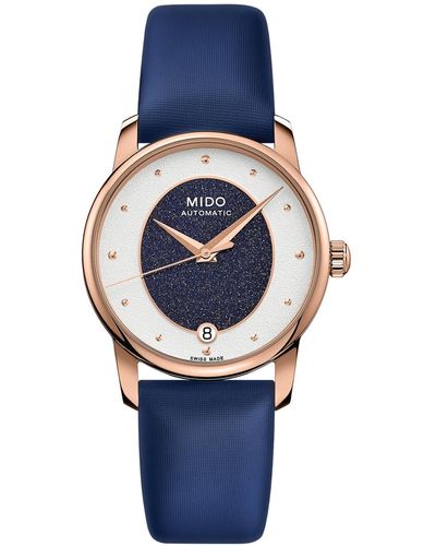MIDO Swiss Automatic Baroncelli Fabric Strap Watch 33mm - Blue