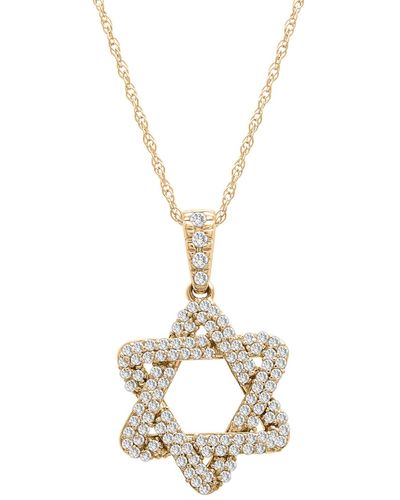 Wrapped in Love Diamond Star Of David Pendant Necklace (1/3 Ct. T.w. - Metallic