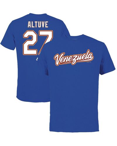 Legends Jose Altuve Venezuela Baseball 2023 World Baseball Classic Name And Number T-shirt - Blue
