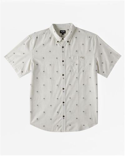 Billabong All Day Jacquard Short Sleeve Shirt - White