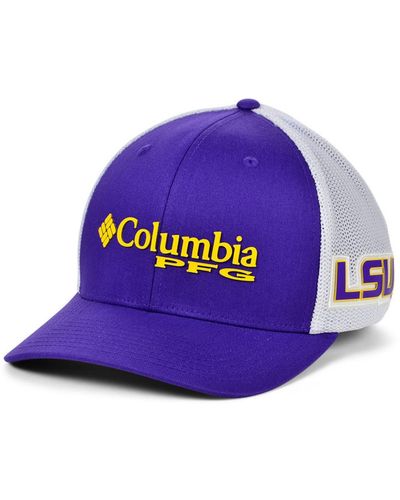 Columbia Lsu Tigers Pfg Stretch Cap - Purple