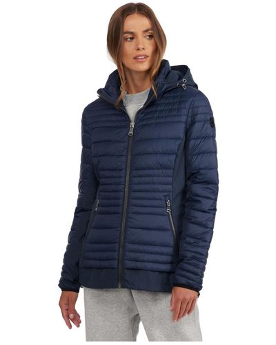 Pajar Makani Ladies Channel Quilted Light Weight Mixed Media Jacket - Blue