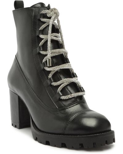 SCHUTZ SHOES Kaile Mid Glam Block Booties - Black