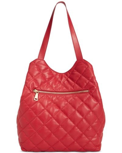 INC International Concepts Andria Quilted Extra Large Tote - Red