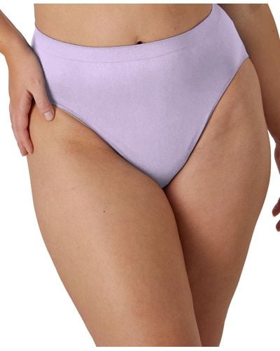Bali Comfort Revolution Microfiber Hi Cut Brief Underwear 303j - Purple