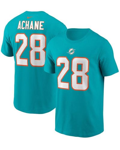Nike De'von Achane Miami Dolphins Player Name And Number T-shirt - Blue