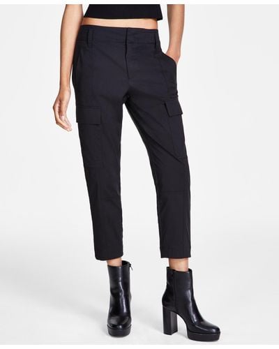 Calvin Klein High-rise Stretch Twill Cargo Ankle Pants - Blue