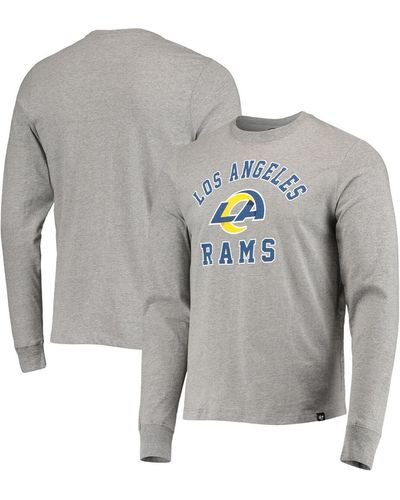 '47 Los Angeles Rams Arch Super Rival Long Sleeve T-shirt - Gray